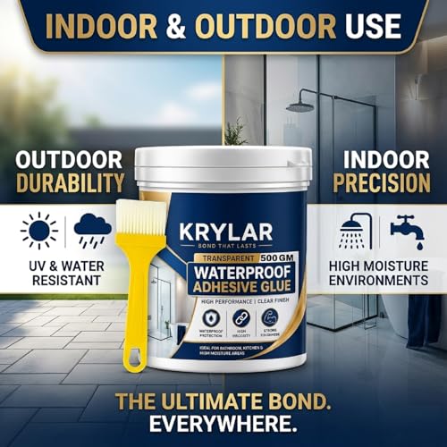 Image of waterproof glue 300gm with Brush Heavy Duty Waterproof Adhesive for Indoor&Outdoor Crack Seal Agent Clear Leak Repair Coating for Roof,Wall Cracks,Bathroom,Tiles,Pipe,Concrete,Metal&Wood