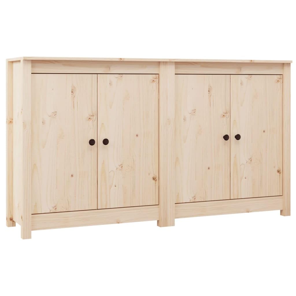 VidaXL Solid Pine Wood Highboard - 67x40x108.5cm, 6-Door Storage Cabinet For Living Room, Bedroom Or Office-742162