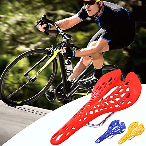Selle de vélo VTT ultra légère en plastique et PVC noir - 3
