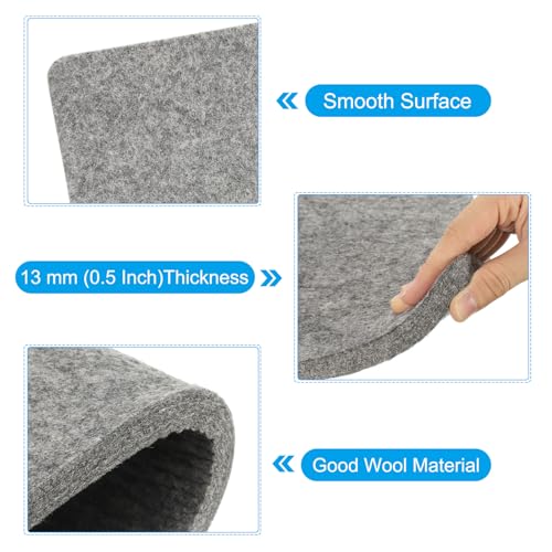 PATIKIL Wool Pressing Mat, 10" x 10" Wool Ironing Pad Blanket 0.5" Thickened Heat Resistant Quilting Ironing Pad for Quilters Sewing Craft, Grey by PATIKIL - Image 3
