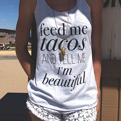 image for Ruhiku GW Women Voyage Printed Tank Tops Sleeveless T-Shirt Comfy Blou