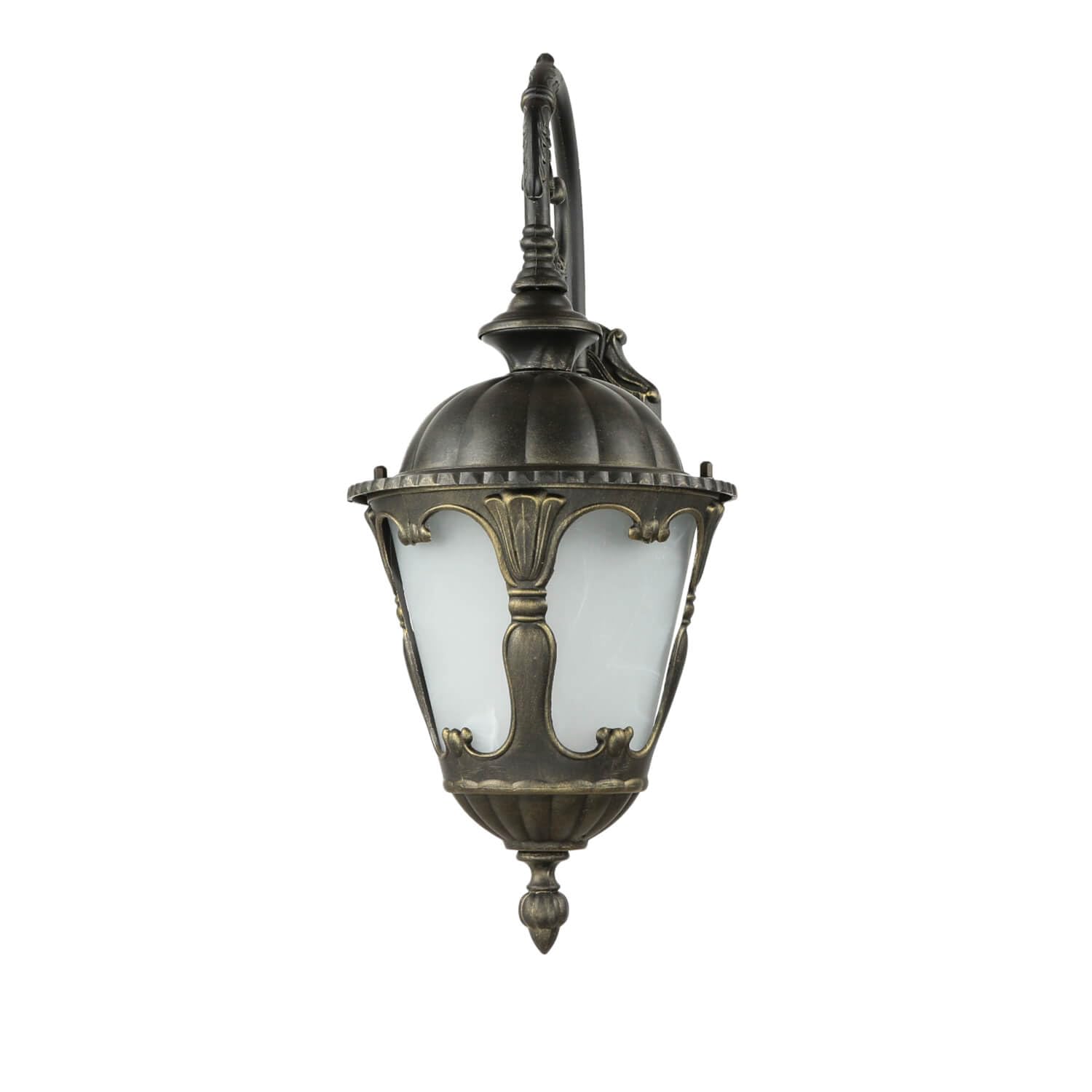 Licht-Erlebnisse Außenleuchte Wand Aluminium Glas Antik IP44 Hof Haustür 21 cm breit E27 max. 60W blendarm Rustikale Wandlampe Outdoor TYBR