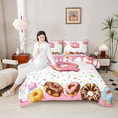 Erosebridal Girls Pink Bow Comforter Set Twin Size - Price Drop - Image 2