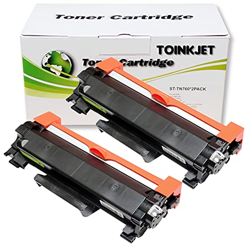 Image of 2-Pack Compatible Replacement for Brother TN760 TN-760 TN-730 TN730 Toner Cartridge to use with DCP-L2550DW MFC-L2710DW L2750DW HL-L2350DW L2370DW L2390DW HL-L2395DW Printers