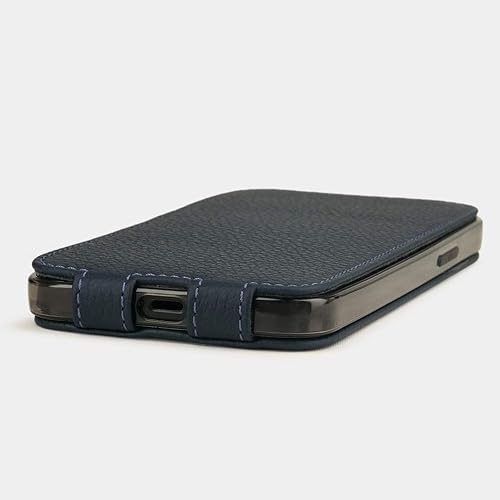 Miniatura 7 de Funda de piel tipo cartera para iPhone 12 y 12 PRO - Modelo patentado - Fabricado en Francia -  Azul
