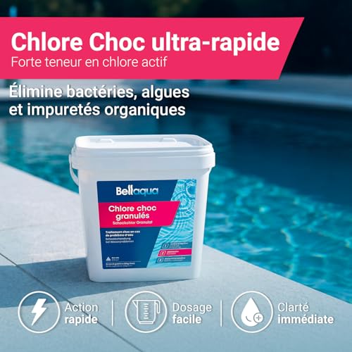 BELLAQUA Chlore Choc Piscine & Spa 5 kg Chlore Rapide & Entretien Régulier – vue 2