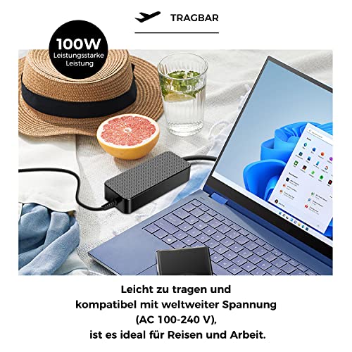 KFD 100W USB-C Ladegerät Netzteil für ASUS ROG Flow Z13 GZ301ZE-LC032W GX551 GX703 USB PD Dell XPS Acer Samsung Chromebook MacBook 16“ Microsoft MSI 20V 5A A21-100P1A USB C PD 3.0 Adapter Netzgerät