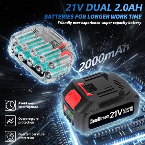 Image of 1 /2 Inch Cordless Impact Wrench,900Ft-lbs (1200N.m) Brushless Electric Impact Gun,3800RPM High Torque Electric Impact Driver Kit with 2 Batteries,Fast Charger,5 Sockets,Case for Car Tires,Mower,Pickup