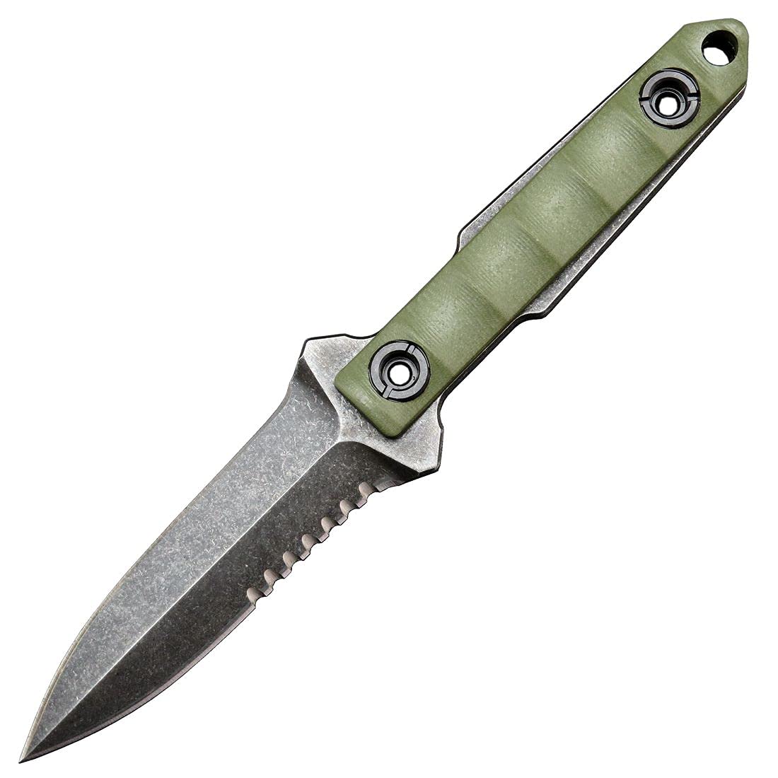 Gtkii Gtk290 Fixed Blade Knife, EDC Tool Knife D2 Blade G10 Handle Solid Strong Cool Knife for Outdoor Camping Hunting(Army Green)