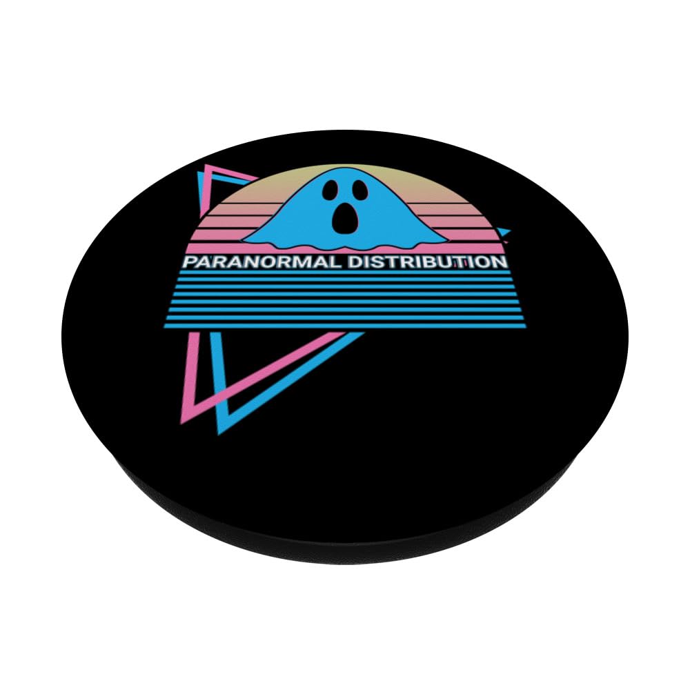 Statistic Statistician Paranormal Distribution PopSockets Swappable PopGrip, Black - Image 2