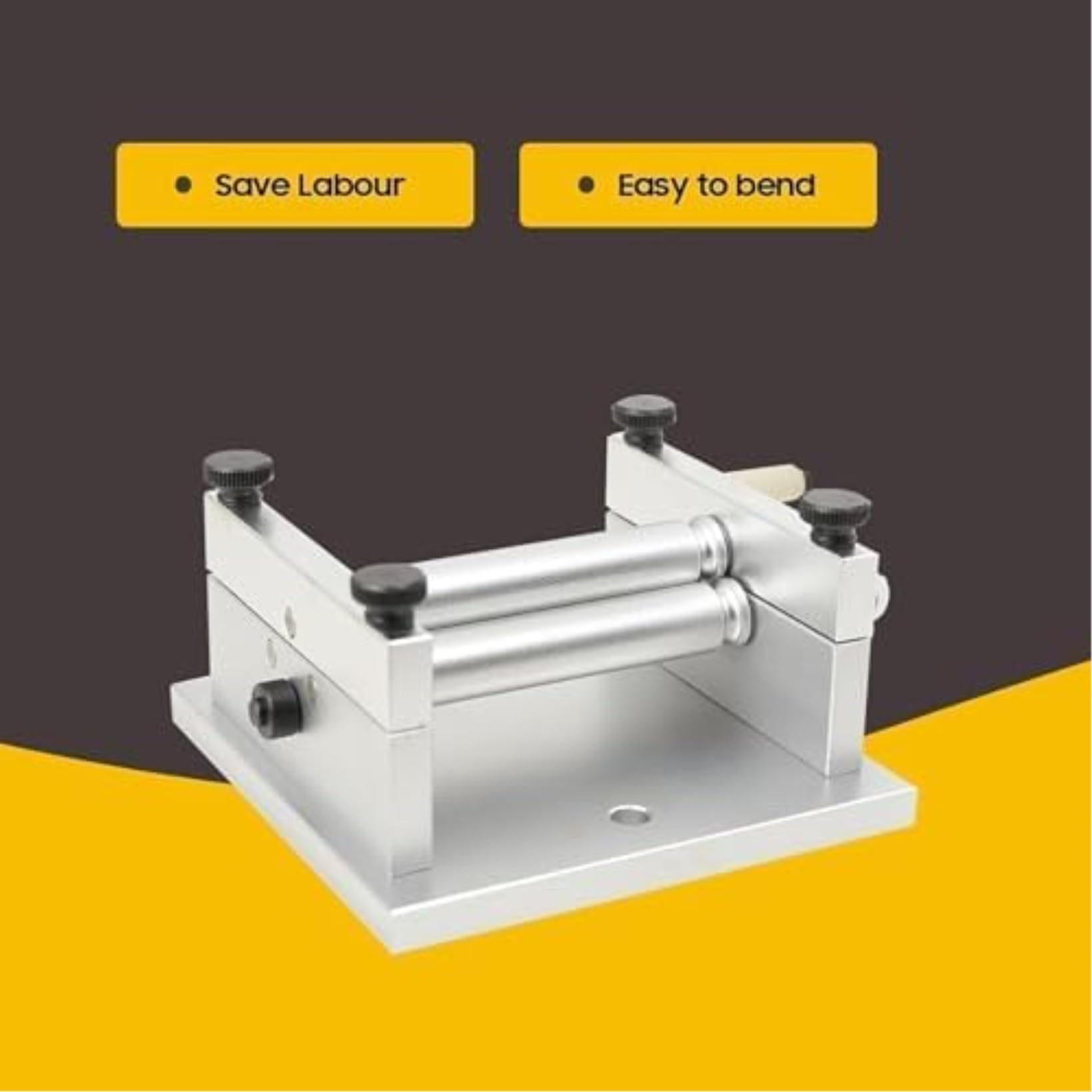 Ręczne narzędzie do gięcia metalu do blachy 60 mm, rolka korbowa do produkcji biżuterii i modelarstwa, idealna do projektów profesjonalnych i DIY