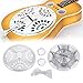 Dobro Resonator Guitar Replacement Parts Set Soundhole Sns Tailpiece Spider Bridge Iron/Aluminum Resonator Cone Saddle Pack Of 7 Resonator Kit Guitar