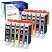 LxTek Compatibile per Canon PGI-525 CLI-526 Cartucce d'inchiostro per Pixma IX6550 MX715 MX885 IP4850 IP4950 IP6550 MG5120 MG5150 MG6150 MG6250 MG8150 (PGBK Nero Ciano Magenta Giallo, 10-Pack)