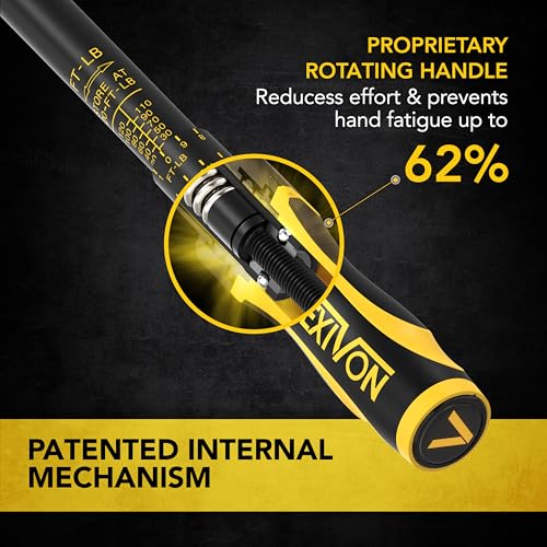 Image of LEXIVON Torque Wrench, 3 /8-Inch Drive, Dual Scale 20-120 FT-LB (27.1-162.7 N.m), Premium Rubber-Grip Handle, Deluxe Hybrid Case (LX-TW38)
