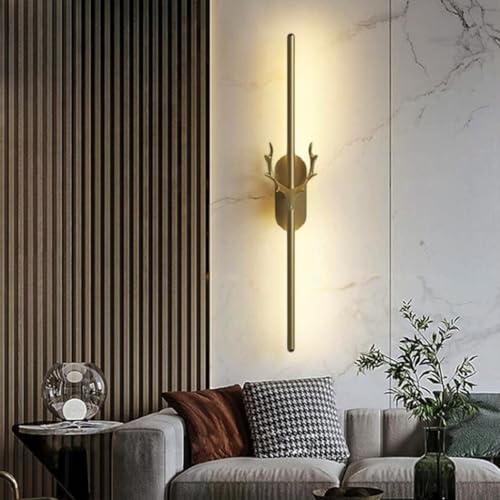 Image of Groeien Modern 3 Color LED Wall Sconce Regal Horn Wall Light for Bedroom Living Room Corridor Lighting Fixtures Wall Mount(Warm+Natural+Coolwhite)(Regal Horn)