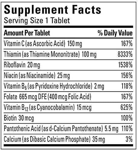 Miniatura 5 de Nature Made Super Complejo B con vitamina C y ácido fólico, suplemento dietético para apoyo inmunológico, 460 tabletas, suministro para 460 días
