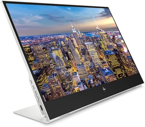 Image of HP EliteDisplay E14 G4 FHD (1920 x 1080) Portable Monitor Travel Variation with 2 USB Type-C, Keys to Go Keyboard, Pebble Bluetooth Mouse Compatible with iPhone, iPad & MacBook