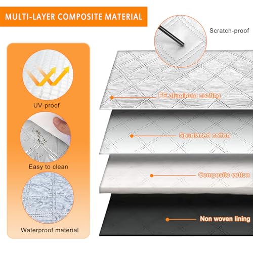 Sonnenschutz Auto Frontscheibe 2 in 1 – Frontscheibenabdeckung Sommer & Winter, Faltbare Windschutzscheiben Abdeckung gegen Schnee EIS Frost UV-Strahlen Staub, Wasserdicht für Auto SUV PKW (B)