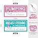 Breastfeeding Sign for Business Hanger Door Sign Pumping in Progress Door Sign Breastfeeding Sign for Work Double Sided Hanging Sign for Nursery Baby Room 10x5 Inches PVC Hanging Plaque