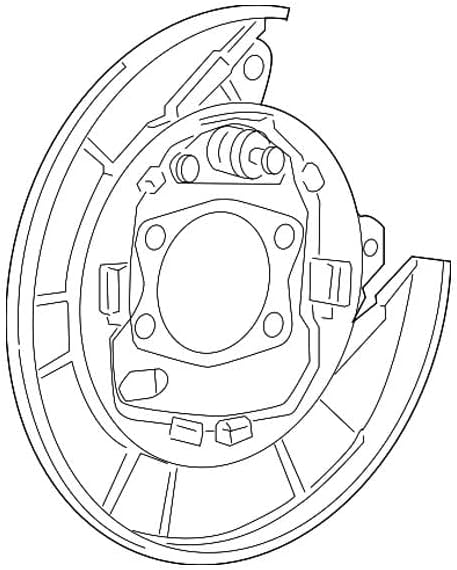 Part Synergy Replacement For Rear Passenger Side Drum Brake Backing Plate for Chrysler 200 2012-2014 Direct OE Fits