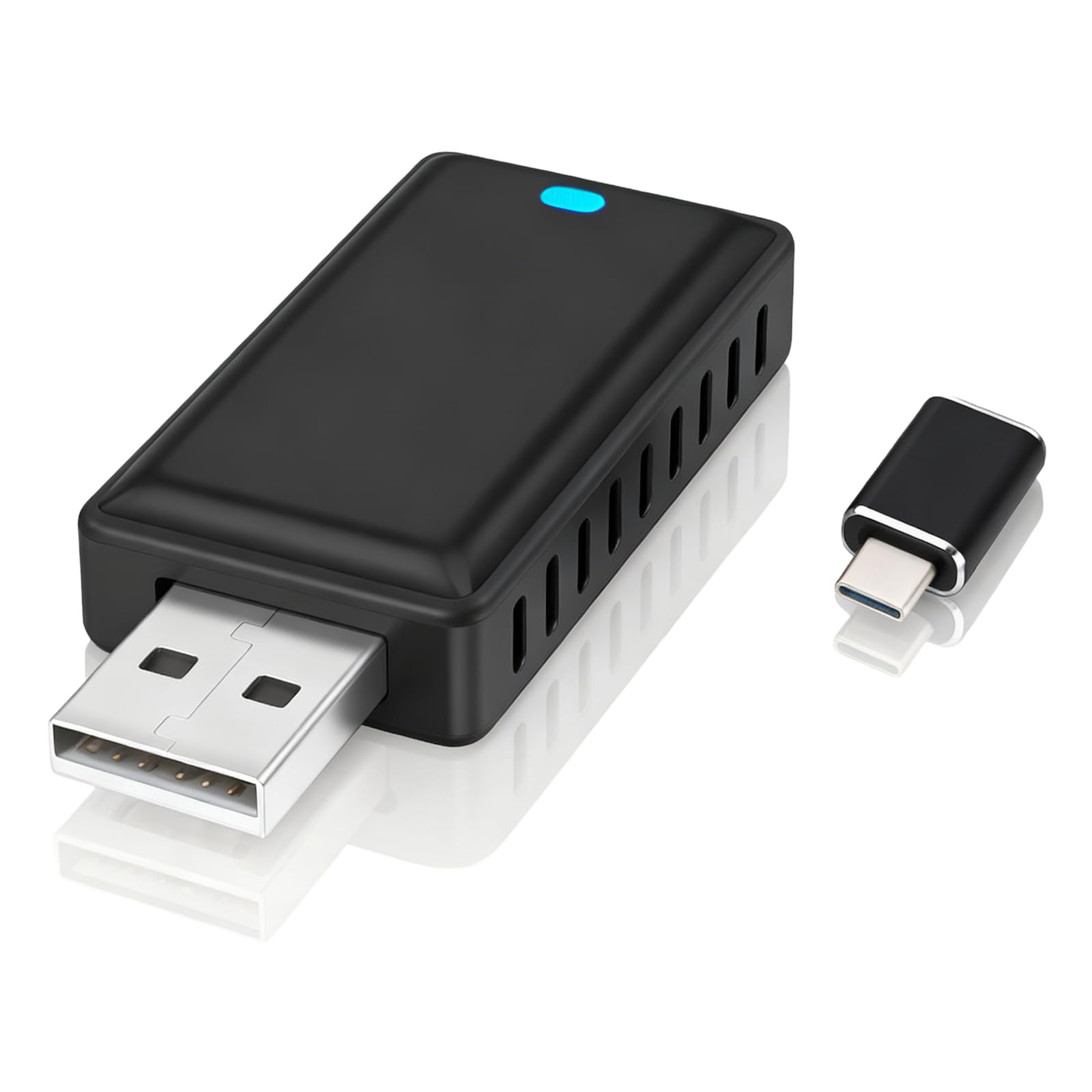 Adaptateur CarPlay sans Fil 2 en 1 Adaptateur de Diffusion sans Fil pour Voiture Contrôle Plug-and-Play Compatible avec Les appareils Android et Apple Convient aux modèles à partir de 2017