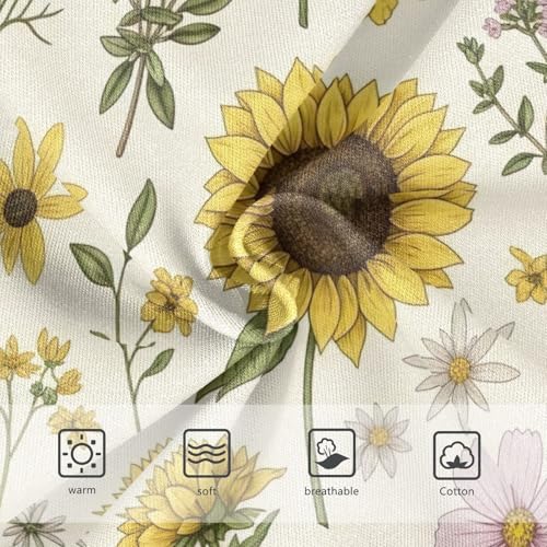 Vintage Botanical Wildflowers Toddler Girl Undies, Cotton Girls Underwear, 2T–8 Years3