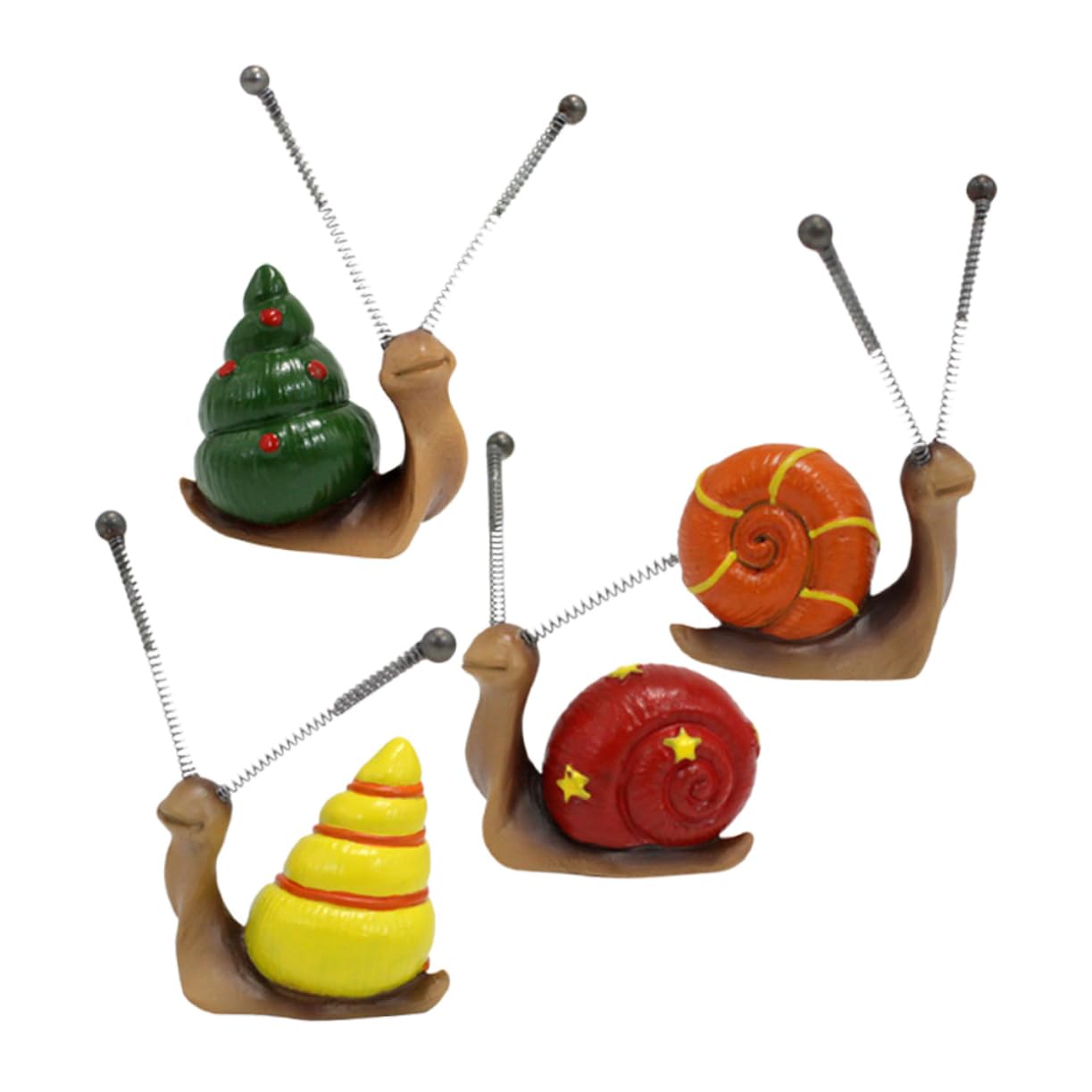 BESTonZON 3 Ensembles Statuette en Résine Escargot Figurine De Plein Air Décorations Statues De Jardin Accessoires De Jardin Accessoire De Cour Alimentation De La Cour Fer 4 Pièces * 3