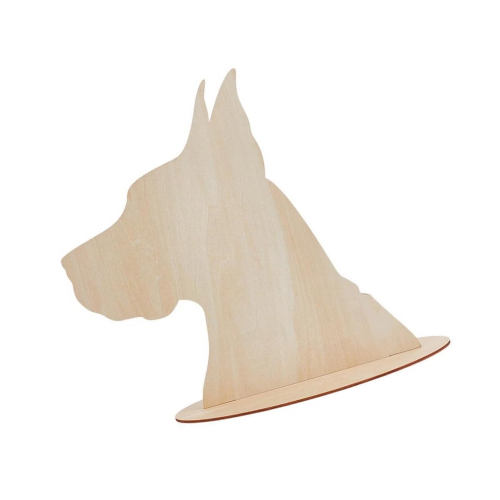 ZWWAAZHF Dog Outline Wooden Stand Holder Pet Accessories Display Craft Fairs Trade Shows Photography Props Bandanas Display Holder Shape Wood Stand