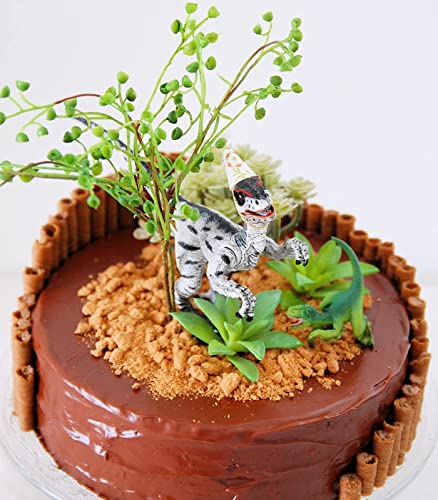 Gemini&Genius Tyrannosaurus Rex And Velociraptor Set With Movable Jaw Dinosaur Toys Dinosaur World Action Figures Birthday Gift Toys And Cake Topper For Kids 3-12 Years Old #TOP4