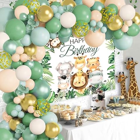 Green Gold Balloon Arch Kit for Parties Cover