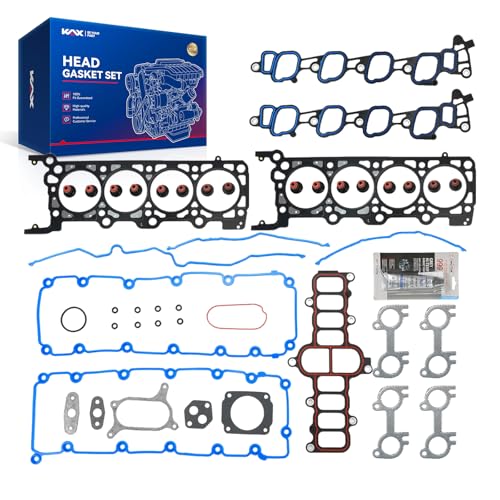 Image of KAX Head Gasket Set Compatible with 2000-2004 Ford F-150 Expedition F-250 F-350 Super Duty, E-150 E-250 E-350 Econoline Club Wagon, 5.4L Engine Cylinder Head Gasket kit, OE# HS9790PT-15, ES72798