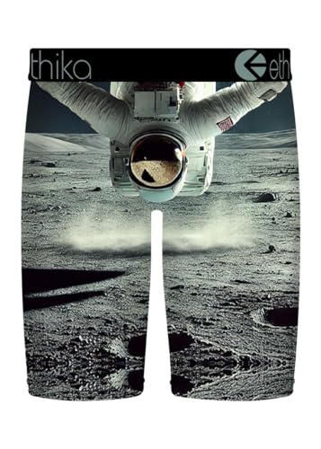 Ethika Men’s Boxer Brief, Knee Length, 4-Way Stretch Performance Underwear with Graphic Prints – Astro BackFlip (AST, 4XL)2