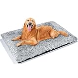 MINGT Dog Bed, Washable Dog Bed for Large Dogs Kennel pad, Anti-Slip Pet Sleeping for Medium Small Dogs Indoor & Outdoor Use (L(36 x 25 in))
