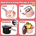 168Pcs Kids Play Kitchen Accessories Toy Set, Pretend Cooking Food Playset with Induction Cooktop, Pot, Pan, Utensils, Cutting Fruit, Prop Money & Shopping Basket, Learning Gifts for Toddler Girl Boy
