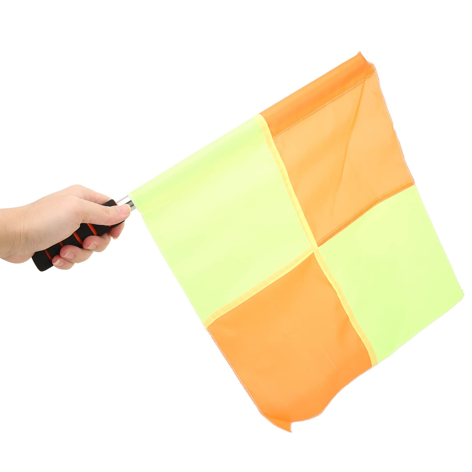 Leapiture Soccer Referee Flag Signal Flag Sports Match Football Linesman Flags Non Slip Sponge Handle with Bag