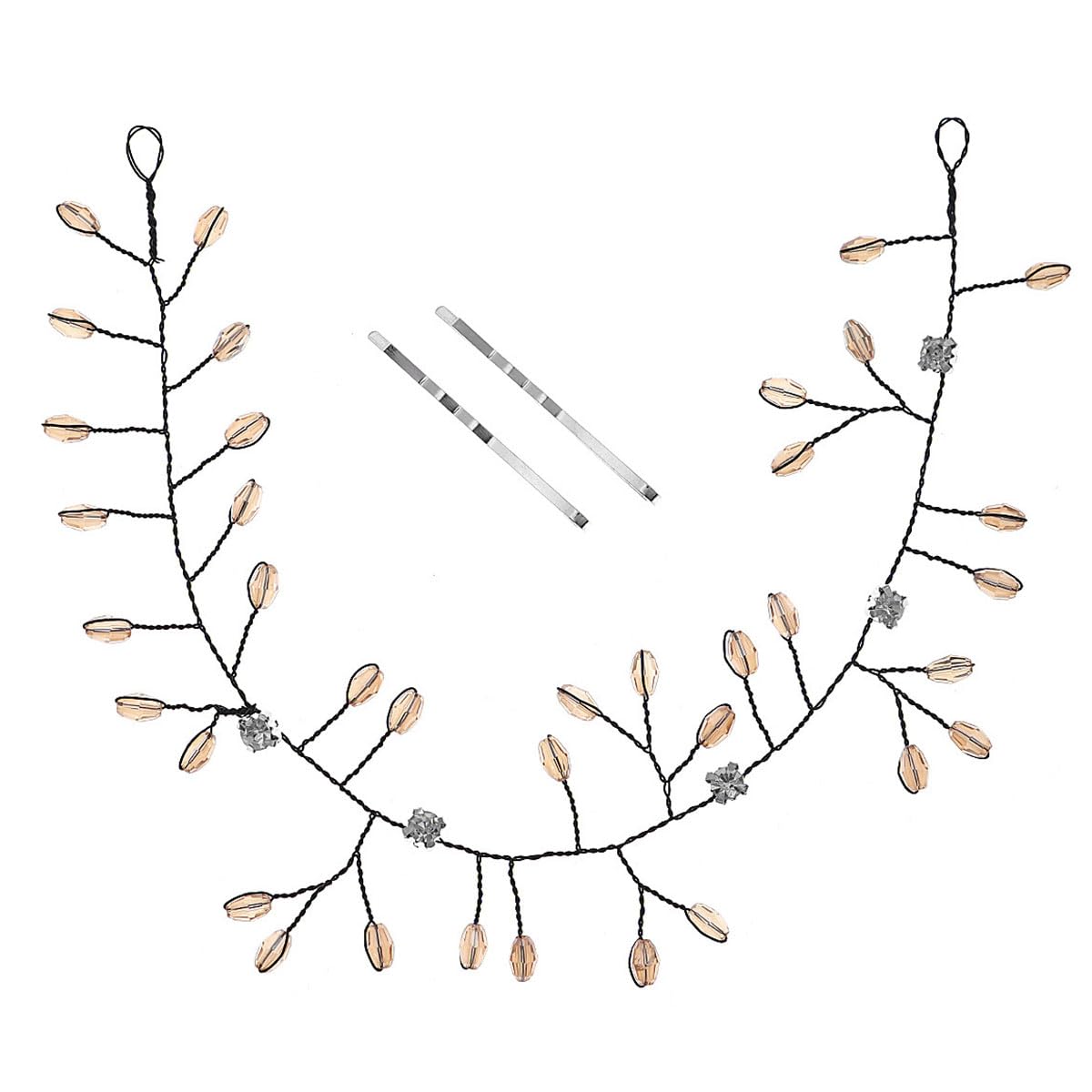 FAIRYGATE Brautschmuck Hochzeit Strass Kopfschmuck Braut Tiara Haarteil Kristall Stirnband Haarschmuck für Frauen und Mädchen 5024