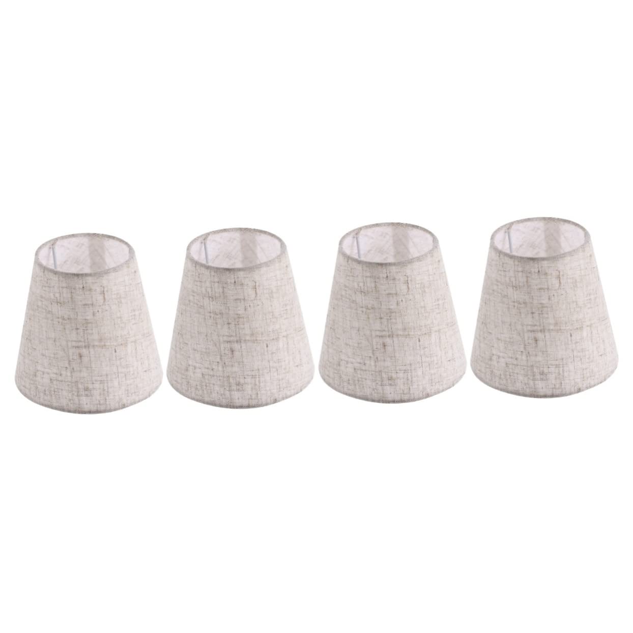 UPKOCH 4 Pcs gray Fabric Lampshade Pendant Simple