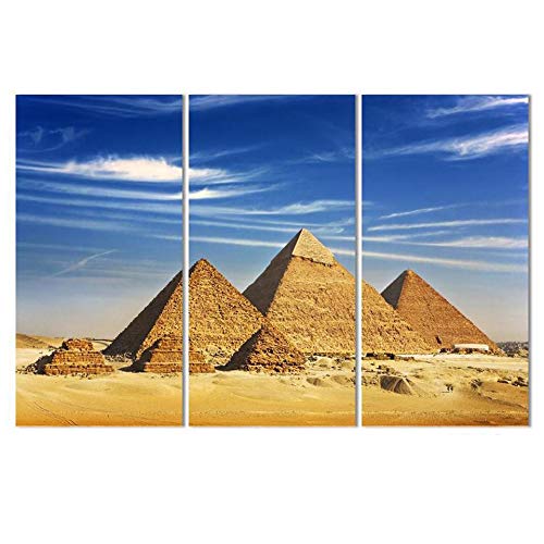 Peinture pyramides d'Égypte art mural moderne pour grand salon lumineux