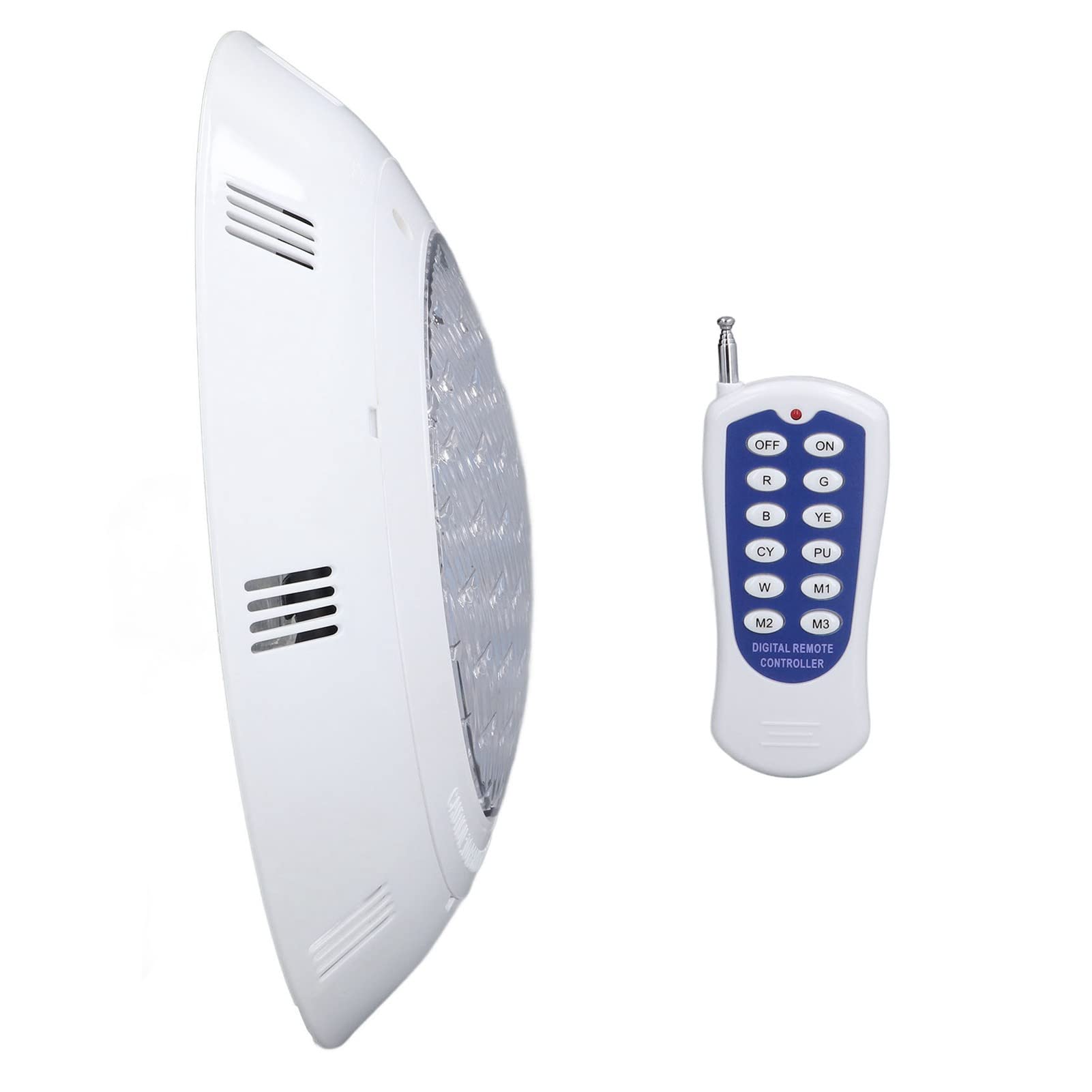 Hyuduo Luce Subacquea per Piscina 54W 18LED RGBW AC12V IP68 con Telecomando per Laghetti Balneabili e Illuminazione Paesaggistica