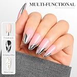 Nicedeco Metallic Gel Nail Polish Set, Hema Free, Silver and Gold 3D Metal Painting Gel for Nail Art, Glossy Mirror Finish, Vegan, Cruelty Free