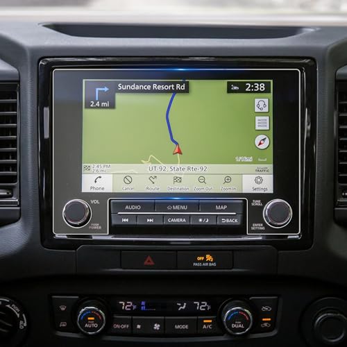 YEE PIN 2022 2023 2024 Frontier Screen Protector Glass for Nissan Frontier (Pro-X, Pro-4X) Pickup Truck 9'' Infotainment Screen Protector Radio Screen Cover Screen Saver Accessories