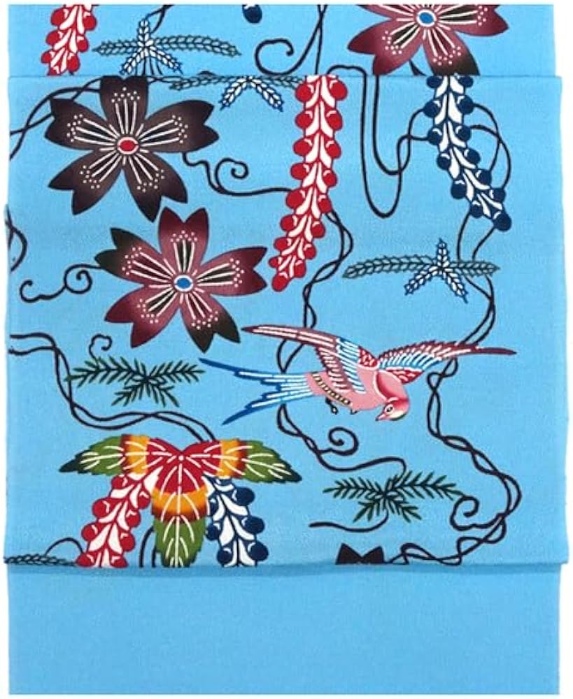 Amazon | 本紅型 名古屋帯 城間栄順 城間びんがた工房 仕立て付き 琉球