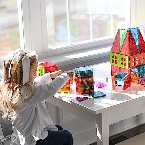 Image of MAGNA-TILES Metropolis 110-Piece Magnetic Construction Set, The ORIGINAL Magnetic Building Brand