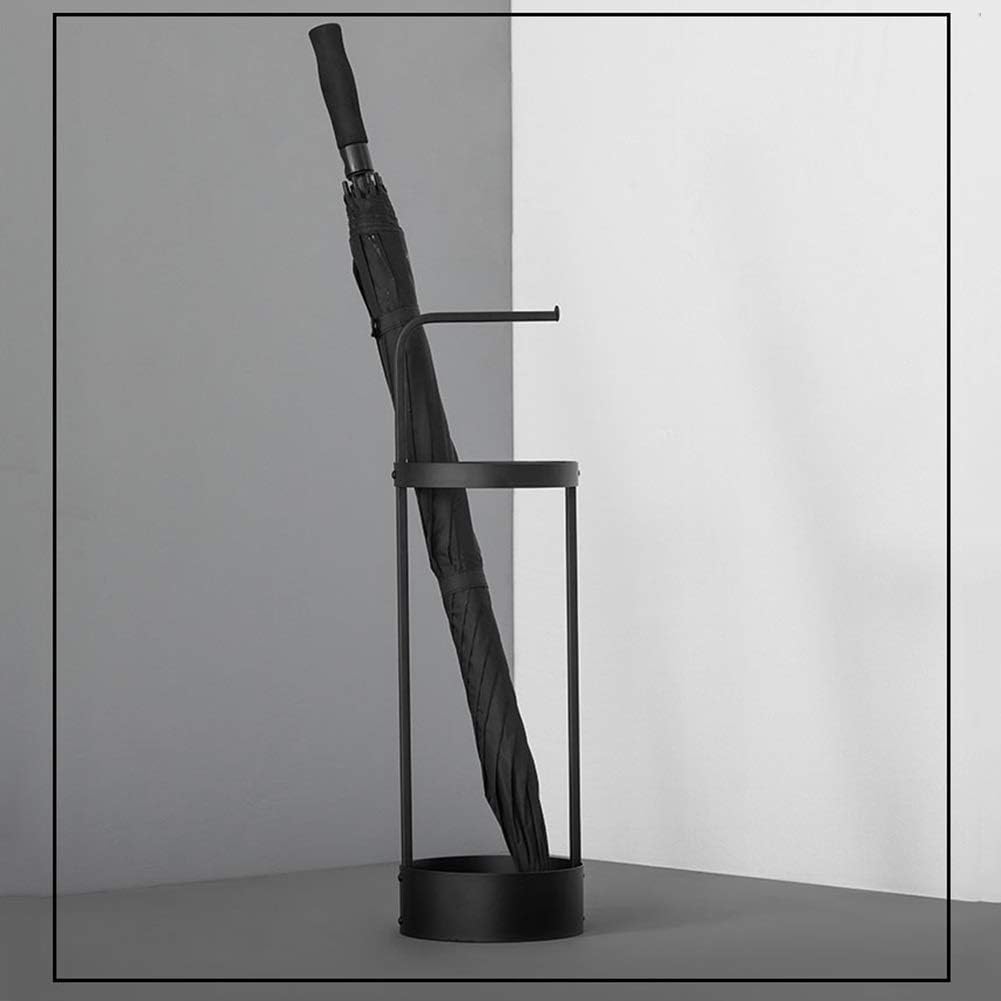 Modern Black Umbrella Stand Holder for Storage of Long and Short Umbrellas and Canes Fine Crafts nizer Rack with Metal Hook Free Standing Stand
