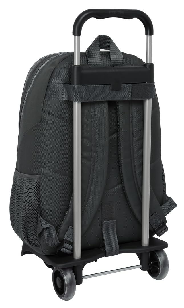 Safta REAL MADRID 3ª EQUIPACIÓN 24/25 - Mochila Escolar con Carro, Ideal para Niños de Diferentes Edades, Cómoda y Versátil, Calidad y Resistencia, 33x15x43 cm