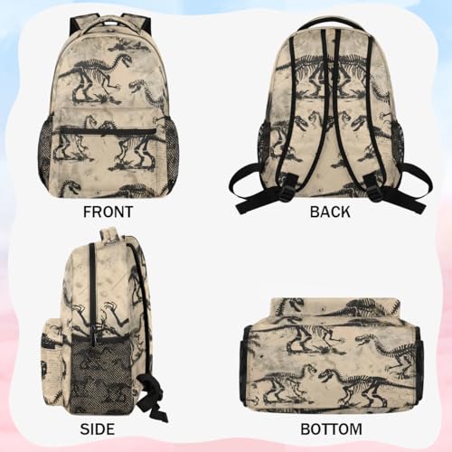 Cool Dinosaur Skeleton Backpack for Women Men Shoulder Computer Laptop Adults Backpack Sports Hiking Gym Workout Travel Casual Daypack3