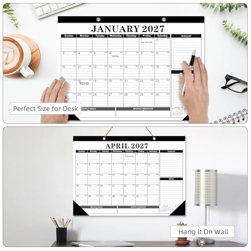 Image of Tcamp Desk Calendar 2026-2027, Large Desktop Calendar (Jul 2026 - Dec 2027)