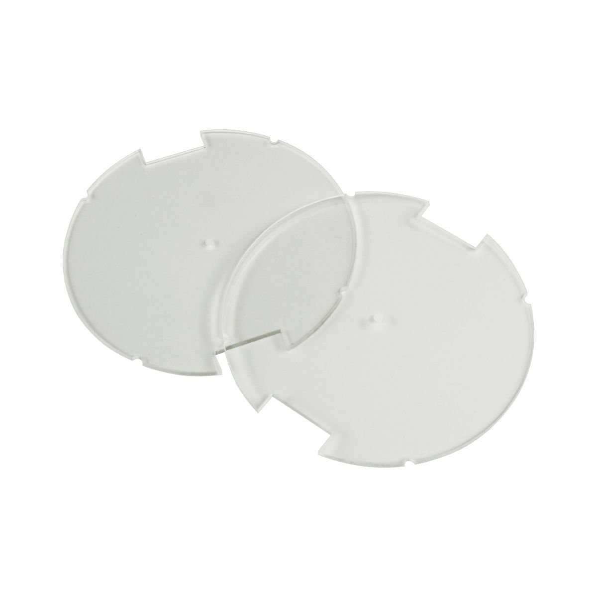 LITKO 70mm Circular | Round Notched Base | Compatible with Star Wars: Legion | Clear | (1.5mm Clear Acrylic)