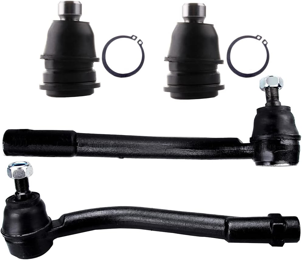 ASAPE 4 Pcs Suspension Kit - Fit 2007-2012 for Hyundai Santa Fe 2011-2013 for Kia Sorento, Include - Front Outer Tie Rod End and Ball Joint OE# ES800035 ES800055