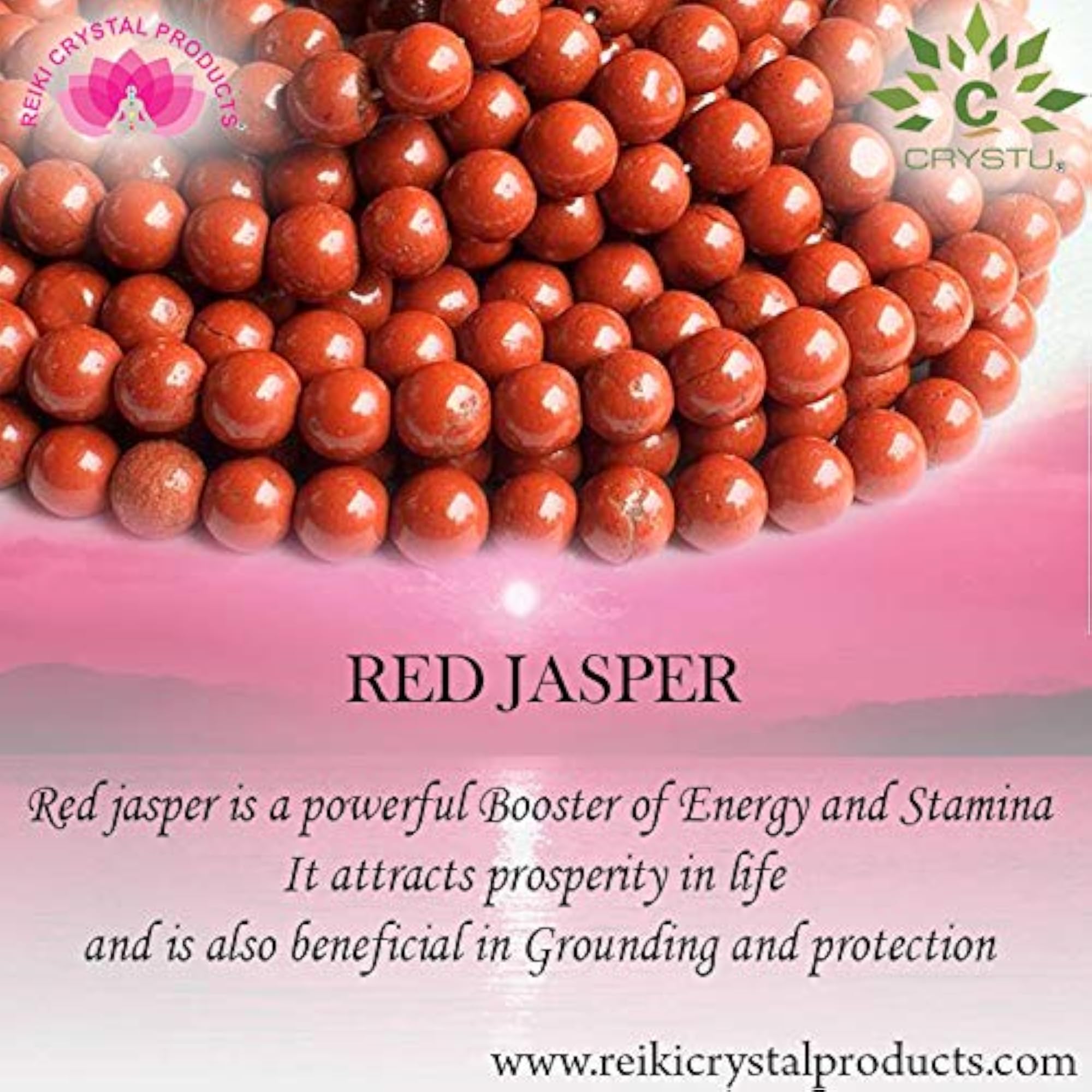 Red Jasper Stone Tree Showpiece with 500 Beads